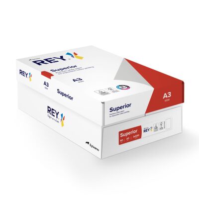 Kopierpapier REY Superior,  80g/qm, weiß, Weißegrad 170 CIE, FSC®-zertifiziert, Packung à 500 Blatt