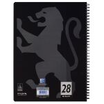 Collegeblock, kariert, schwarz, 80 Blatt, 90g/qm, Rand...