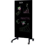 Glassboard mobil, 90 x 175 cm, auf 4 Rollen fahrbar