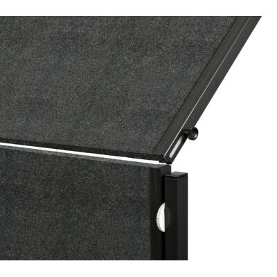 Moderationswand Premium Plus, 150 x 120 cm, klappbar, Hoch- oder Querformat, inklusive Rollen und Flipchart-Haken