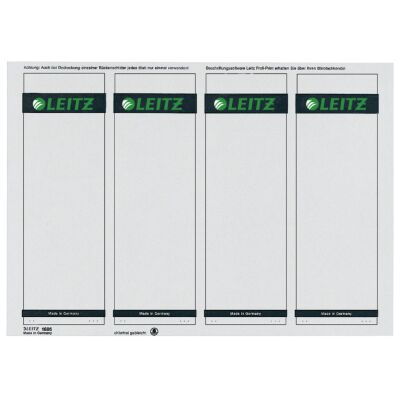 Rückenschild, selbstklebend, kurz/breit, 192 x 61,5 mm, Blatt mit 4 Schildern