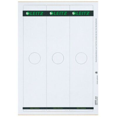 Rückenschild, selbstklebend,  Blatt mit 3 Schildern, 75 Stück