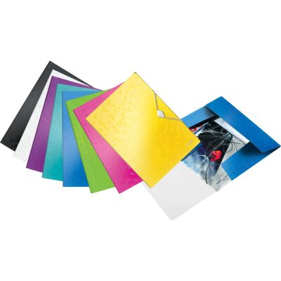 Eckspanner WOW, DIN A4, 3 seitliche Klappen, Gummizugverschluss, Füllmenge: 150 Blatt, Maße: 320 x 235 mm
