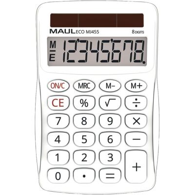 Tischrechner ECO MJ 455, 8-stellig, Solarbetrieb - keine Batterie, Gehäuse aus 80 % recyceltem Kunststoff