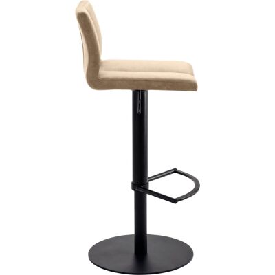 Bar-/Tresenhocker myPABLO 1385, Kunstleder, Steppnaht, Vintage, gepolsterte Sitzschale, Gestell schwarz