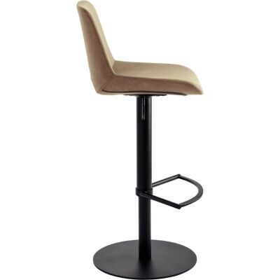 Bar-/Tresenhocker myPABLO, Kunstleder, Vintage, gepolsterte Sitzschale, Gestell schwarz