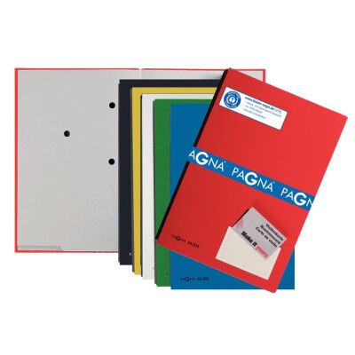 Unterschriftsmappe, 20-teilig, DIN A4, Color-Einband, grauer Fächerblock, 3 Sichtlöcher