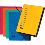 Ordnungsmappe, DIN A4, 7 Fächer, Eckspanner, farbig...