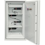 Tresor Battery Fighter, elektrisches Schloss, weiß