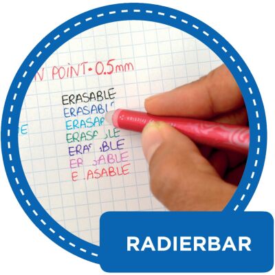 Tintenroller FriXion Ball, Strichstärke 0,7 mm, radierbar, nachfüllbar, umweltfreundlich