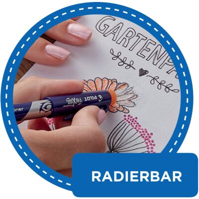 Fineliner FriXion, Strichstärke 0,45 mm, radierbar