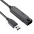aktives USB-3.1-Kabel, Generation 1, schwarz, 5Gbps und 3A (max. 15W)