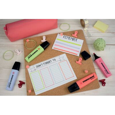 Textmarker BOSS® ORIGINAL 4er Packs, Keilspitze, Strichstärke 2 + 5 mm