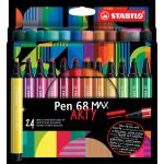 Filzstift Pen 68 MAX, Keilspitze, Strichstärke 1 + 5...