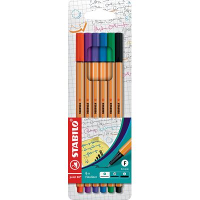 Fineliner point 88, Strichstärke 0,4 mm, Schreibfarbe sortiert, Standardfarben, Etui