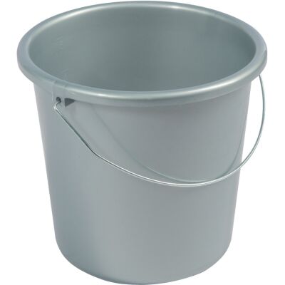 Haushaltseimer, 5 Liter, mit Metallbügel und Maßeinheit, Siebdruck möglich