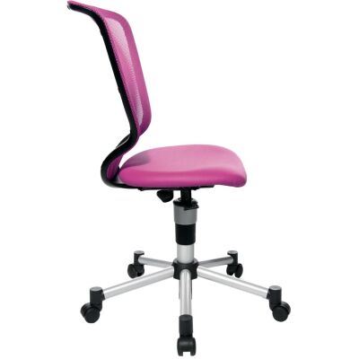 Drehstuhl Junior Titan, Rückenlehne netzbezogen, Sitz gepolstert lederähnlicher Stoff, Fußkreuz Kunststoff, Nutzergewicht bis 60 kg