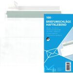 Briefumschlag ohne Fenster, gummiert, weiß