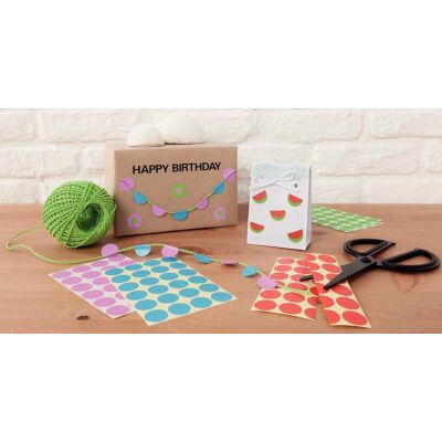 Markierungspunkte, Ø 18 mm, 96 Stück, permanent haftend, 4 Blatt