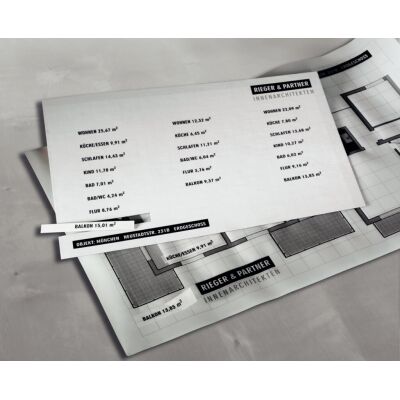 Transparente Klebefolie, DIN A4, für Farblaser / Laser (s/w) / Kopierer, 44 my, selbstklebend, Polyester