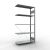 Anbauregal, Fachbodenregal Stecksystem MULTIplus150, 2000 x 1000 x 400 mm (HxBxT), 5 Fachböden, Kreuzstrebe, verzinkt - Expressline