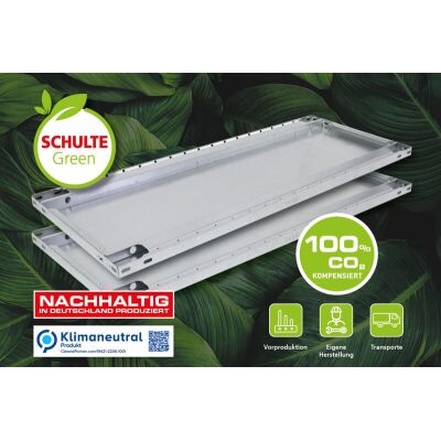 2er-Pack-Zusatz-SCHULTE Green Fachboden MULTIplus150 1000 x 600, verzinkt, inkl. 8 Fachbodenträgern