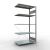 Anbauregal, Fachbodenregal Stecksystem MULTIplus150, 2000 x 1000 x 600 mm (HxBxT), 5 Fachböden, Kreuzstrebe, verzinkt - Expressline