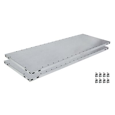 Zusatz-Fachboden MULTIplus150 1000 x 500, verzinkt, inkl. 4 Fachbodenträgern - 2-er Pack
