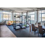 Raumteiler-Komplett-Set 2000 x 3000 x 500 H x B x T, inkl. 14 MULTIplus 150 Fachböden, 1 Grundregal + 2 Anbauregale, struktur-schwarz