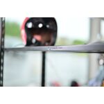 Anbauregal, Fachbodenregal Stecksystem MULTIplus150, 2000 x 1000 x 500 mm (HxBxT), 5 Fachböden, Kreuzstrebe, schwarz