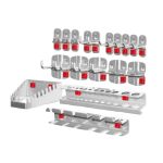 Werkzeughalter-Set 2, 18-teilig, alufarben, für...