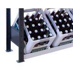 Anbauregal, Getränkekistenregal 1800 x 1.300 x 300 mm (HxBxT), schwarz/silber, 3 Ebenen für 12 Getränkekisten