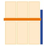 Anbauregal Paletten-Bockregal 3000 x 2700 x 1100 mm...