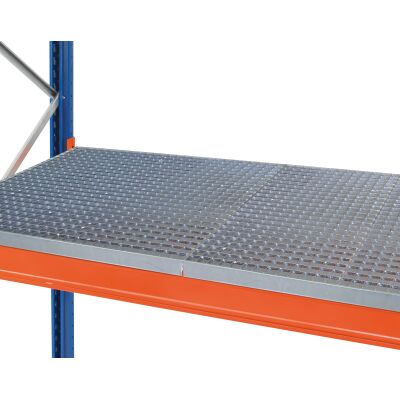 Gitterrost für Palettenregal, 800 x 1.350 mm, aufgelegt, 60x40 mm Maschenweite, Fachlast 1.080 kg/Ebene, feuerverzinkt