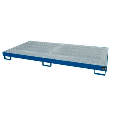 Regalwanne 2650x1300x210 mm, mit Gitterrost, 240 Liter, RAL 5010 enzianblau