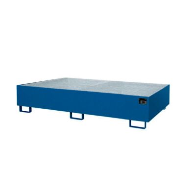 Regalwanne 2650x1300x300 mm, mit Gitterrost, 540 Liter, RAL 5010 enzianblau