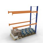 Palettenanbauregal 1 Feld 2700 mm - 4000x1100mm,HxT,6 Holme (3000kg)