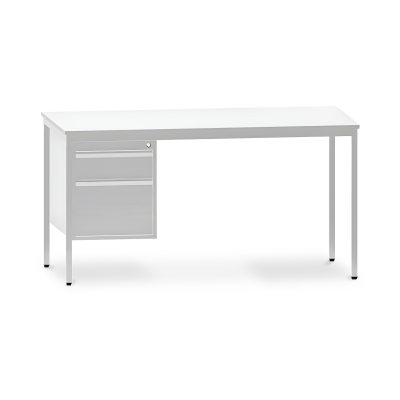 Schreibtisch mit Hängecontainern (Grau)