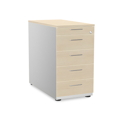 Standcontainer aus Holz & Stahl – 790 mm tief mit Bodengleiter