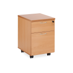 Rollcontainer aus Holz mit Schubladen