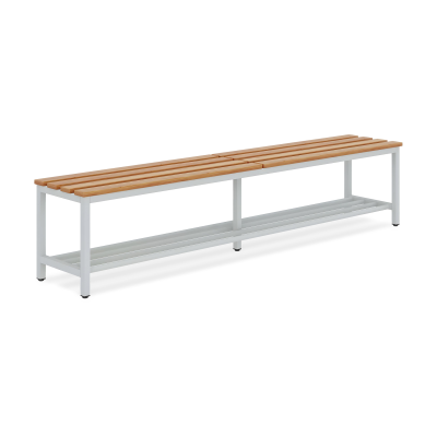 Sitzbank mit Holzlatten & Schuhrost (optional) - 1000-2000 mm