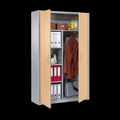 Aktenschrank Stahl & Holz – Fachböden oder Garderobe