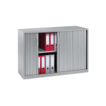 Rollladenschrank aus Stahl-/Holzkombination