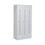 Design-Umkleidespind mit Lochreihen (3-Abteile) 870 mm...