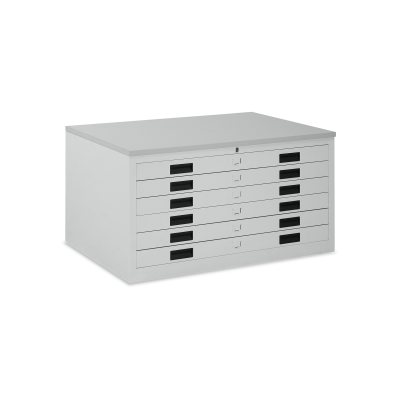 Planschrank A1 (Zeichnungsschrank) Stahl in Lichtgrau