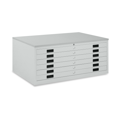 Planschrank A0 (Zeichnungsschrank) Stahl in Lichtgrau