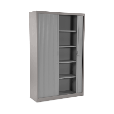 Stahl-Rollladenschrank (5 OH) – Korpus in Weißaluminium