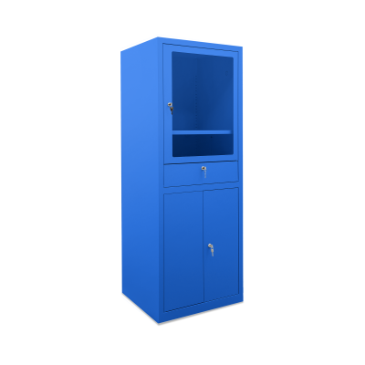 Computerschrank in Enzianblau
