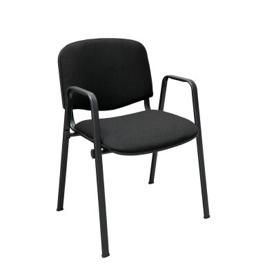 Besucher- und Polsterstuhl Classic mit Armlehne in schwarz