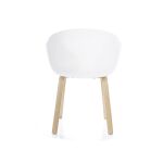 Set Design- und Bürostuhl Malte mit Sitzschale in weiß - 4 Stück